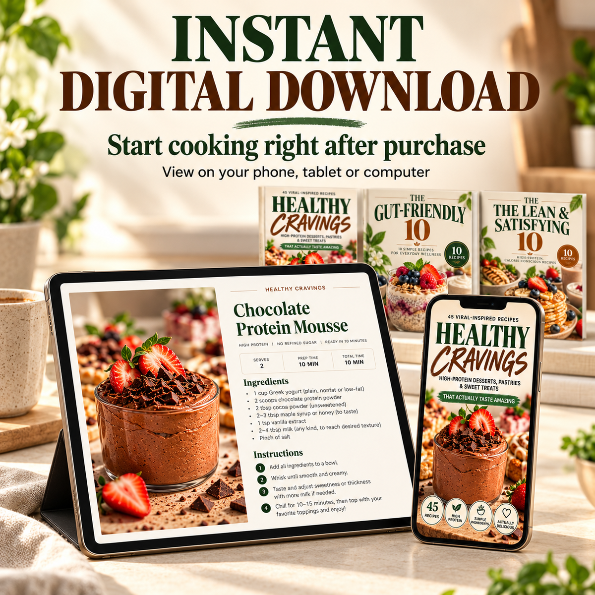 Healthy Cravings: 45 High-Protein Desserts & Sweet Treats